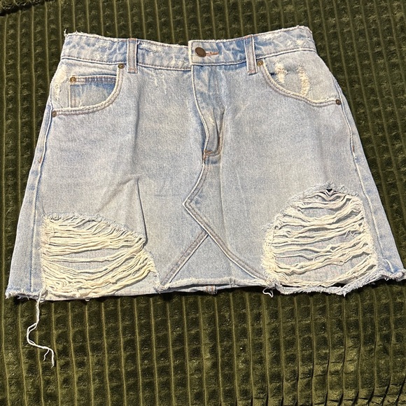ROLLA'S Dresses & Skirts - ROLLA'S Distressed Denim Mini Skirt